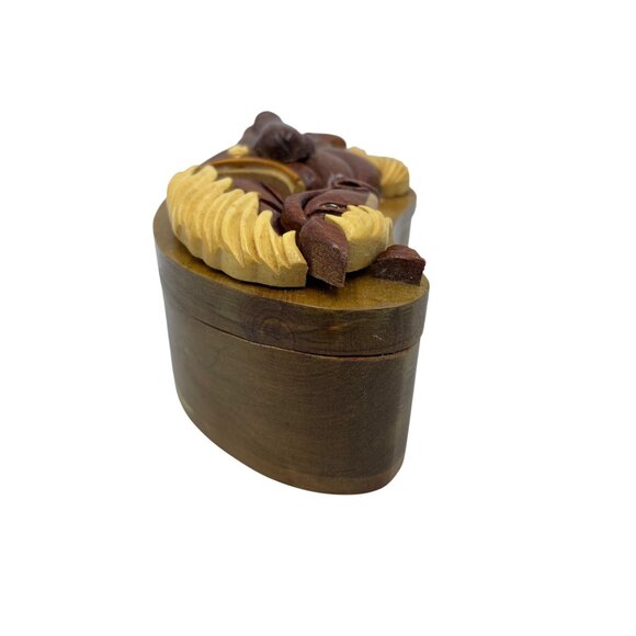 Carved Wooden Horse Puzzle Box With Velvet-Lined Secret Hidden Compartment - Picture 13 of 16